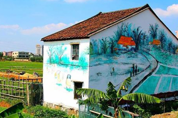 安徽美丽乡村墙绘教你如何观看三维立体画